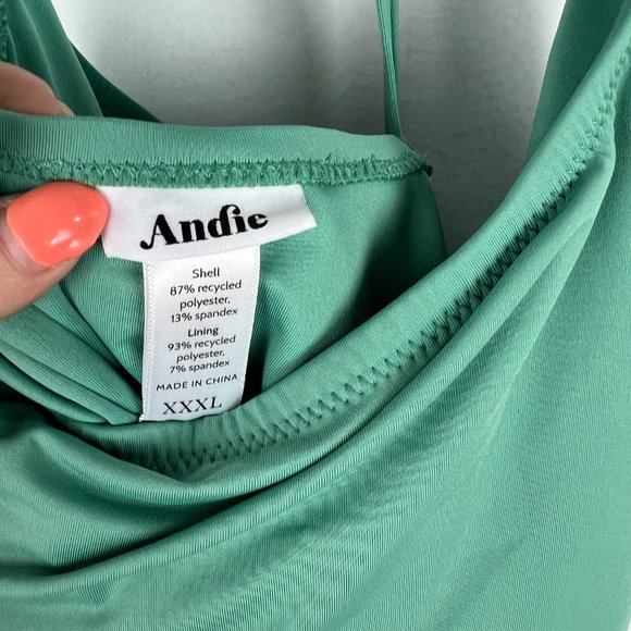 NWT Andie Swim The Marina One Piece Swimsuit Flat Green Plus Size XXXL NEW - Picture 6 of 14